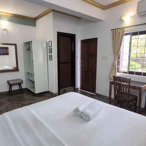 Smart TV with cable inside hotel room in North Goa